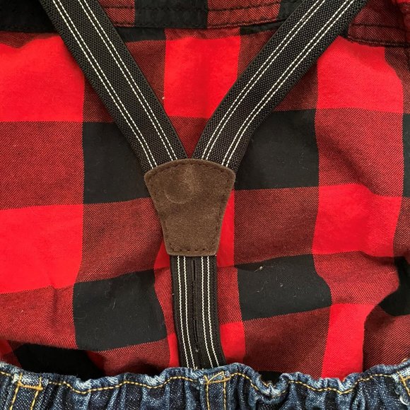 18 mos Carter's 3 Piece Outfit with Suspenders - Picture 4 of 7